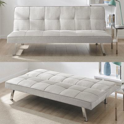 Bravich Britney Click Clack 3 Seater Sofa BedBeige from B&Q