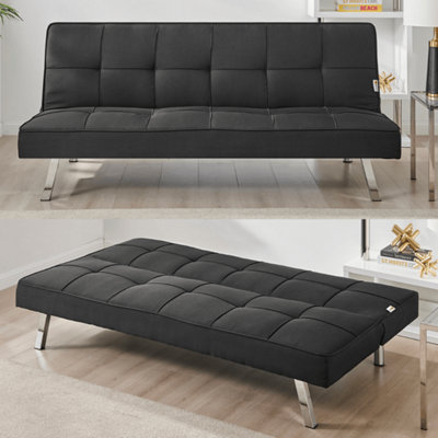 Bravich Britney Click Clack 3 Seater Sofa BedBlack from B&Q