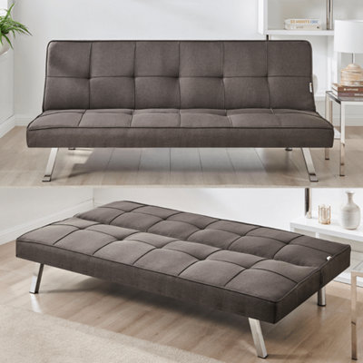 Bravich Brown Britney Click Clack Seater Sofa Bed Size 3