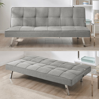 Bravich Britney Click Clack 3 Seater Sofa BedGrey from B&Q