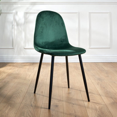 Bravich Ron Dining ChairVelvet Green from B&Q