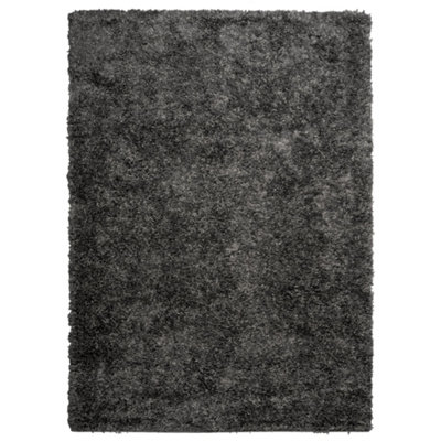 Bravich Mixed Grey Thick Shaggy RugCalifornia120X170Cm (4'x5'8") from B&Q