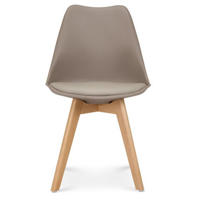 Bravich Rocco Tulip Dining ChairTaupe from B&Q