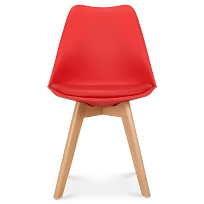Bravich Rocco Tulip Dining ChairRed from B&Q
