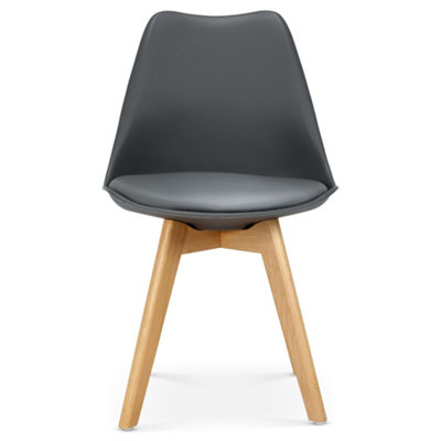 Bravich Rocco Tulip Dining ChairGrey from B&Q