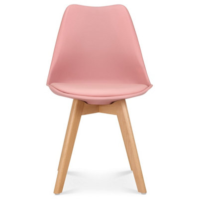 Bravich Rocco Tulip Dining ChairDusty Pink from B&Q