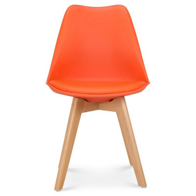 Bravich Rocco Tulip Dining ChairOrange from B&Q