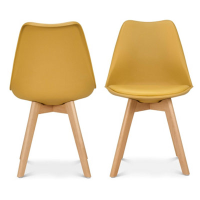 Bravich Rocco Tulip Dining ChairMustardSet Of 2 from B&Q