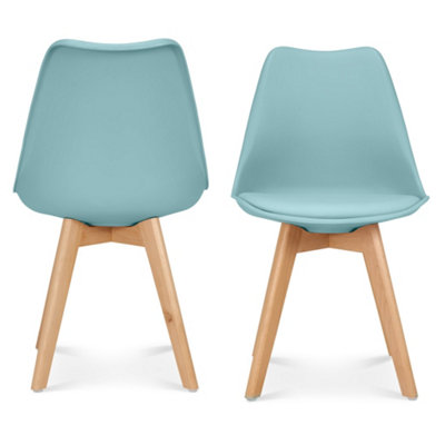 Bravich Rocco Tulip Dining ChairDuck Egg BlueSet Of 2 from B&Q