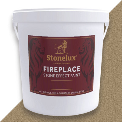 Stonelux Fireplace Paint 10 Litre Wolfton 29 Stone Effect Heat Resistant Paint from B&Q