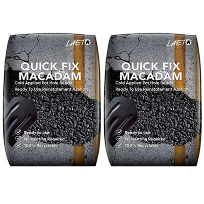 Quick Fix Macadam Pot Hole Repairs Asphalt Repair 2X 25Kg Bags By Laeto Build It from B&Q