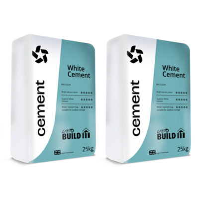 Cement White 2X 25Kg Ready Mixed By Laeto Build It from B&Q