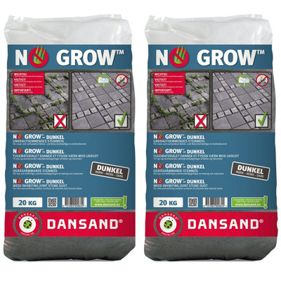 Weed Free Paving Sand Weed Inhibitor 2X 20Kg Bags Grey Paving Grout Dansand from B&Q