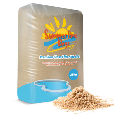 Silica Glass Filter Media 25Kg Aquarium Safe Pool Filter Sand1.0mm3.0mm By Laeto Summertime Days from B&Q