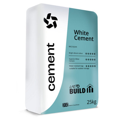 Cement White 25Kg Ready Mixed By Laeto Build It from B&Q