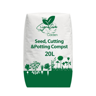 B&Q - 20L Seed & Cutting Compost Potting Soil By  Your Signature Garden