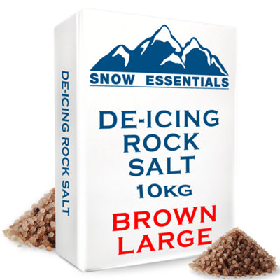 Large 10Kg Brown Deicing Rock Salt Grit For Snow & Ice Removal By Laeto Snow Essentials from B&Q