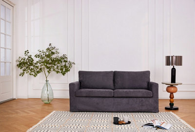 Home Detail DiscontinuedLeo 3 Seater Sofa Suite Woven FabricGrey from B&Q
