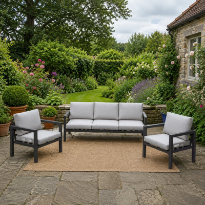 Home Detail Bahia Luxury Garden Lounge SetGrey from B&Q