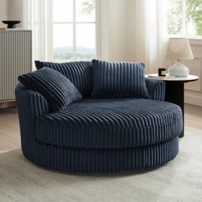 Home Detail Sky Swivel LoveseatBlue Jumbo Teddy Cord from B&Q