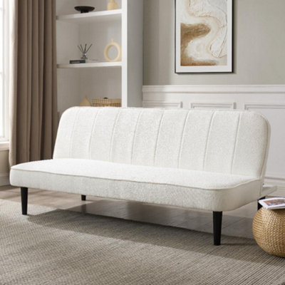 Home Detail Begonia Clic-Clac Sofa Bed With Black LegsWhite Boucle from B&Q