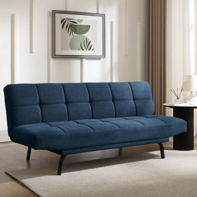 Home Detail Celosia Clic-Clac Sofa Bed With Metal LegsBlue Linen from B&Q