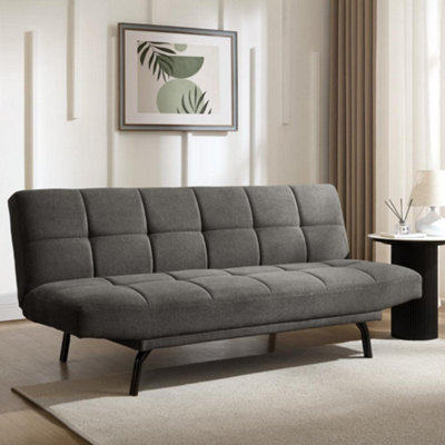 Home Detail Celosia Clic-Clac Sofa Bed With Metal LegsGrey Linen from B&Q