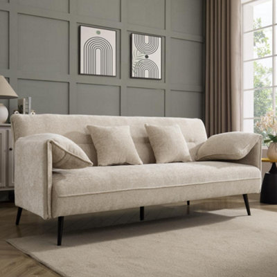 Home Detail Carnation Clic-Clac Sofa BedBeige Chenille from B&Q