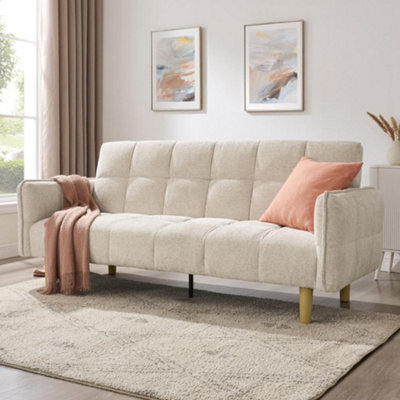 Home Detail Bergamot Clic-Clac Sofa BedBeige Chenille from B&Q