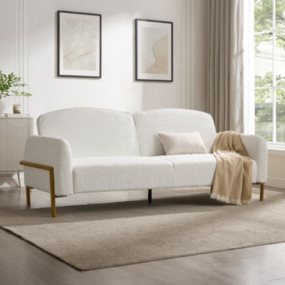 Home Detail Kale Clic-Clac Sofa BedWhite Boucle from B&Q