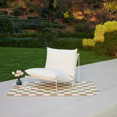 Home Detail Marina Steel Garden ChairWhite from B&Q