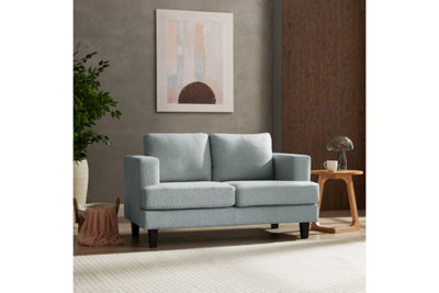 Home Detail Dale 2 Seater Linen SofaPale Blue Linen Fabric from B&Q