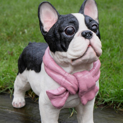  - French Bulldog With Scarf Garden Ornament