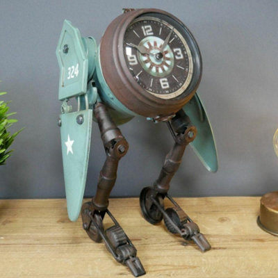 Rustic Robot Ornamental Design Clock from B&Q