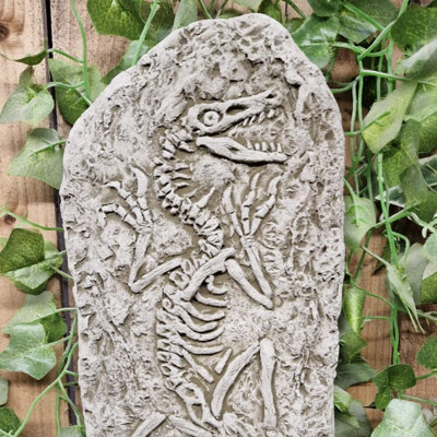 B&Q Wall Plaque Stone Cast Jurassic Design