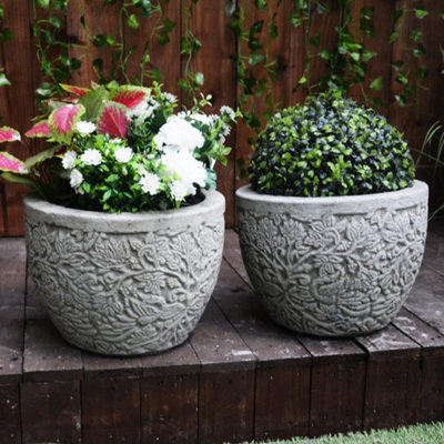 Pair Of Small Regency Stone Flower Pot from B&Q