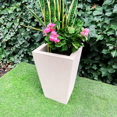 Extra Large  Sandstone Classic Square Greek Style Planter Vase from B&Q