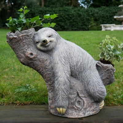 Lovely Sloth Planter Pot Garden Ornament from B&Q
