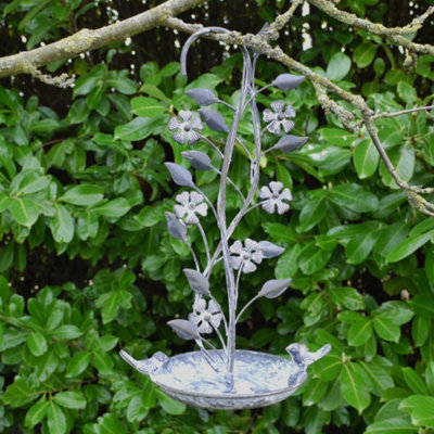 Vintage Flower With Robin Hanging Bird Feeder from B&Q