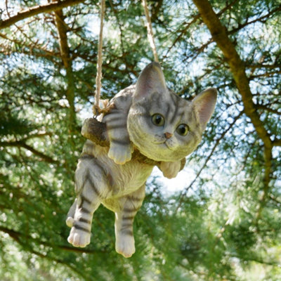 Hanging Cat Fence Hanger Garden Ornament from B&Q