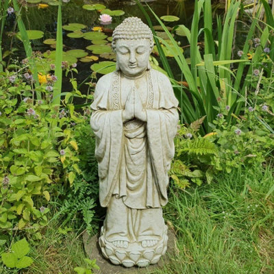 Spa Medium Meditating Zen Buddha Statue Garden Ornament from B&Q