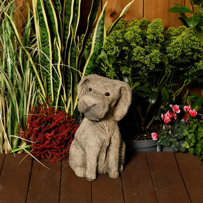 Stone Cast Airedale Terrier Garden Statue from B&Q
