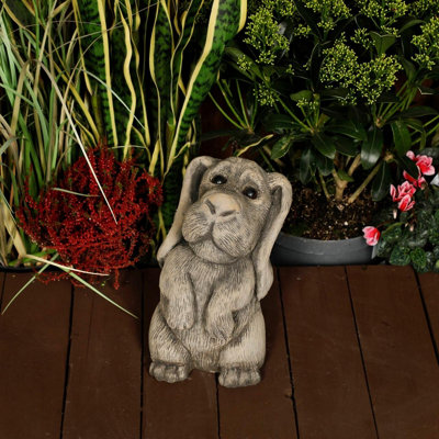 Cheeky Stone Cast Airedale Terrier Garden Statue from B&Q