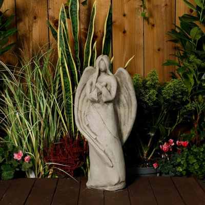 Ethereal Stone Guardian Angel Statue from B&Q