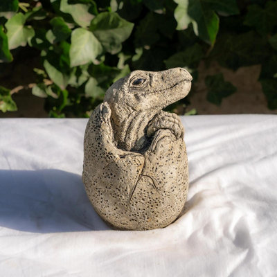Oakleystone Northern Small Stone Cast Velociraptor Garden Sculpture Dinosaur Animal Statue from B&Q