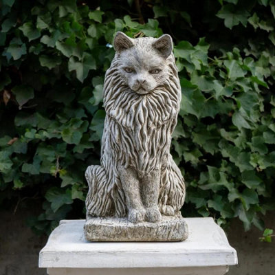 Oakleystone Northern Stone Cast Large Felis Cat Garden Ornament Animal Statue from B&Q