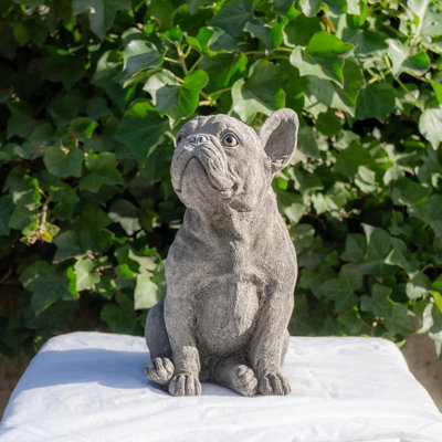 Rackhams Cute Frenchie Dog Garden Ornament Bulldog Statue - Image 2