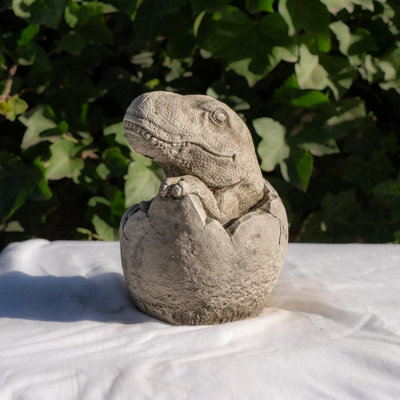 Oakley Small Stone Cast Baby T-Rex Dinosaur Garden Sculpture from B&Q