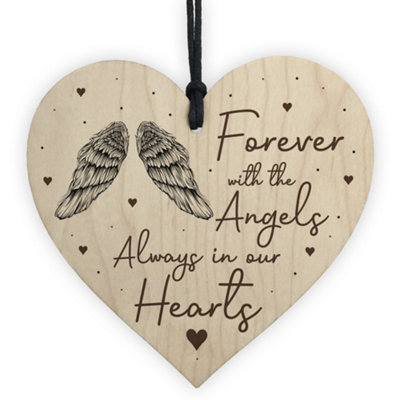 Red Ocean Always In Our Hearts Memorial Gift Hanging Plaque Mum Dad Nan Grandad Memorial from B&Q