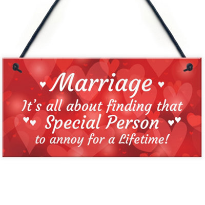 Red Ocean Marriage Gift Poem Anniversary Gift For Husband Wife Mr And Mrs Love Sign Gift from B&Q